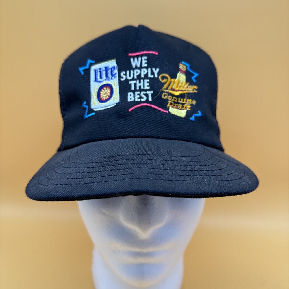 VINTAGE Genuine Draft We Supply The Best Hat Meshback Trucker Cap USA Made